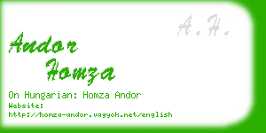 andor homza business card